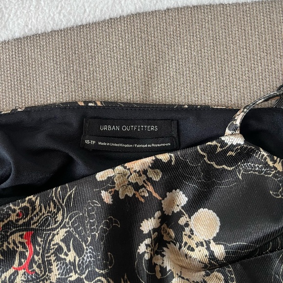 Urban Outfitters Black Dragon Satin Mini Dress - Picture 7 of 9